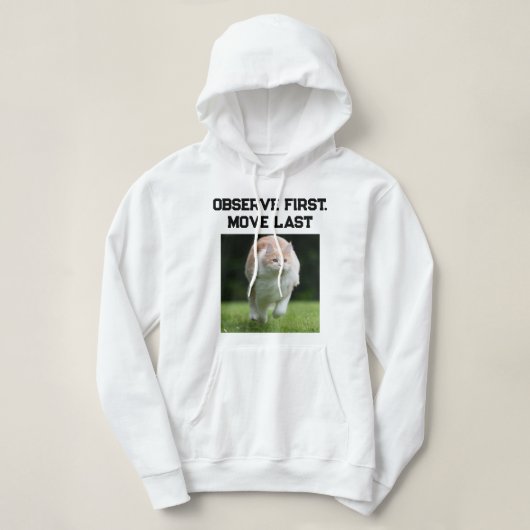 Cat Lover Personalized Pet Photo And Text White Hoodie (Design voorkant)