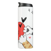 Cat Lover Pet Ouder Kat Print Tumbler Gift Thermosbeker (Geroteerd rechts)