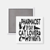 Cat Lover Pharmacist Magneet (Voorkant / Achterkant)