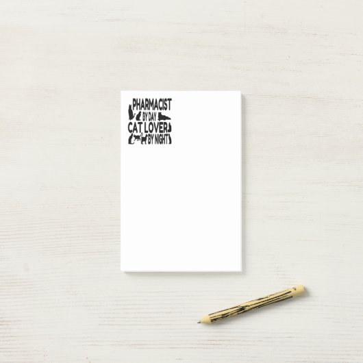 Cat Lover Pharmacist Post-it® Notes (Op bureau)