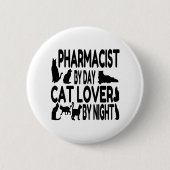 Cat Lover Pharmacist Ronde Button 5,7 Cm (Voorkant)