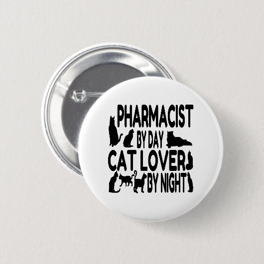 Cat Lover Pharmacist Ronde Button 5,7 Cm (Voorkant /achterkant)