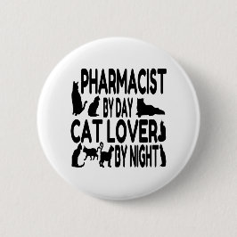 Cat Lover Pharmacist Ronde Button 5,7 Cm