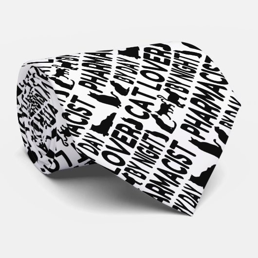 Cat Lover Pharmacist Stropdas (Opgerold)