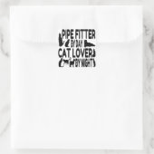 Cat Lover Pipe Fitter Vierkante Sticker (Tas)