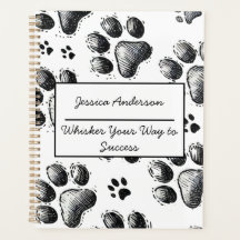 Cat Lover Planner met Paw Print