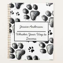  Cat Lover Planner met Paw Print