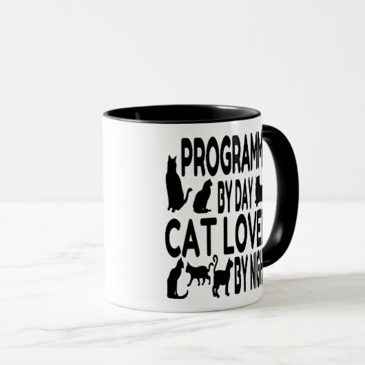 Cat Lover Programmer Mok (Voorkant rechts)