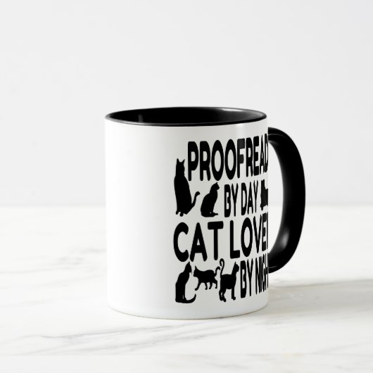 Cat Lover Proofreader Mok (Voorkant rechts)