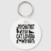 Cat Lover Psychiatrist Sleutelhanger (Voorkant)