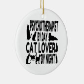 Cat Lover Psychotherapeut Keramisch Ornament (Rechts)
