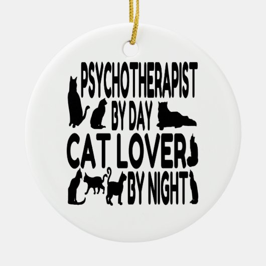 Cat Lover Psychotherapeut Keramisch Ornament (Voorkant)