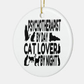 Cat Lover Psychotherapeut Keramisch Ornament (Links)
