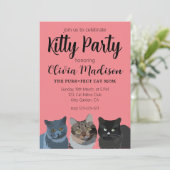 Cat Lover Purrfect Kat Mam Kat Party Kaart (Staand voorkant)