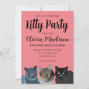 Cat Lover Purrfect Kat Mam Kat Party Kaart