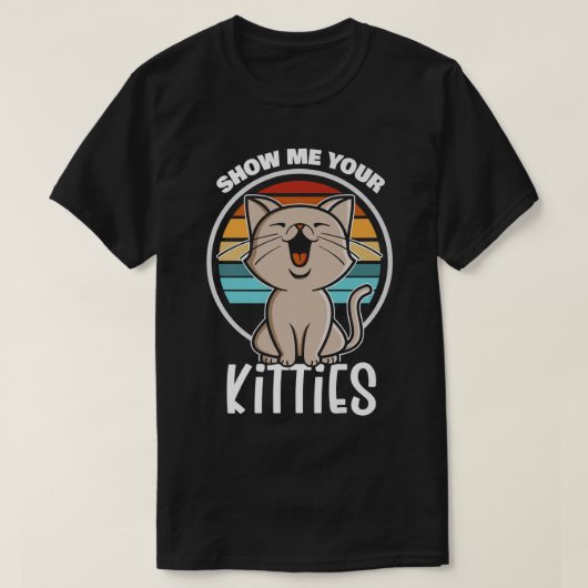 Cat Lover  Retro Sunset Show T-shirt (Design voorkant)