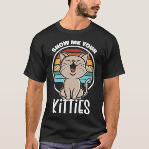 Cat Lover Retro Sunset Show T-shirt