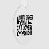 Cat Lover Robotingenieur Ornament (voorkant)