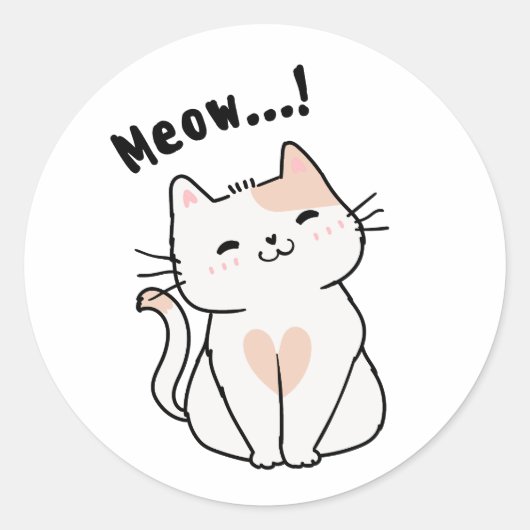 Cat Lover Ronde Sticker (Voorkant)