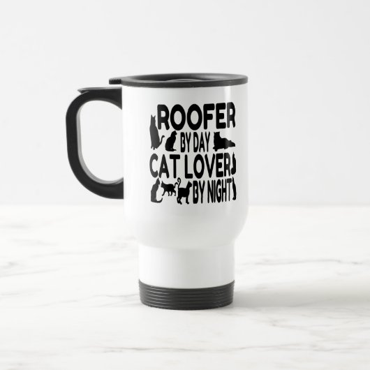Cat Lover Roofer Reisbeker (Links)