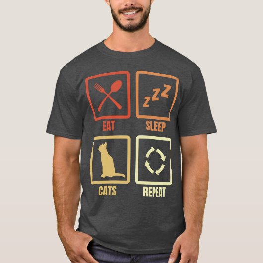 Cat Lover Routine vriend T-shirt (Voorkant)