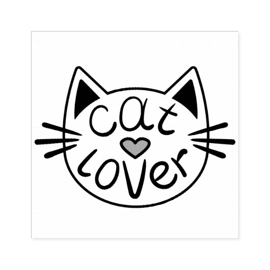Cat Lover Rubber Stamp Rubberstempel (Afrduk)