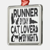 Cat Lover Runner Metalen Ornament (Links)