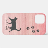 Cat Lover Rustic Pink Wood Textuur meisje Case-Mate iPhone Case (Achterkant (horizontaal))