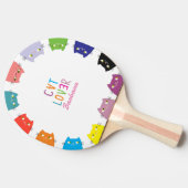 Cat Lover Schattige Kawaii Tafeltennisbatje (Zijkant)