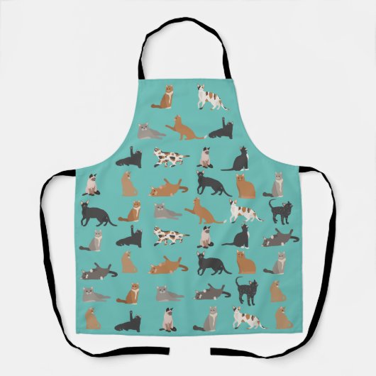 Cat Lover Schattige Pattern Schort (Voorkant)
