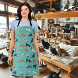 Cat Lover Schattige Pattern Schort<br><div class="desc">Dit ontwerp kan worden gepersonaliseerd door de aanpassingsoptie te kiezen om tekst toe te voegen of andere veranderingen aan te brengen. Als dit product de optie heeft om het ontwerp naar een ander object over te brengen, moet u het ontwerp zo nodig aanpassen. Neem contact met me op colorflowcreations@gmail.com als...</div>