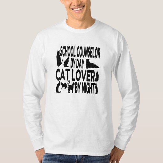 Cat Lover School Counselor T-shirt (Voorkant)