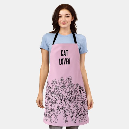 Cat Lover Schort (Gedragen)