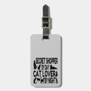 Cat Lover Secret Shopper Bagagelabel