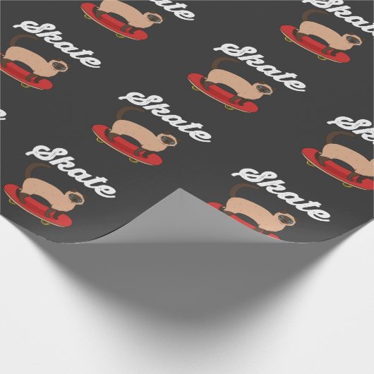 Cat Lover Skateboard Fan Cadeaupapier (Hoek)
