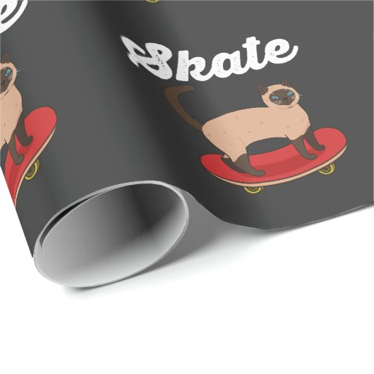 Cat Lover Skateboard Fan Cadeaupapier (Rol Hoek)