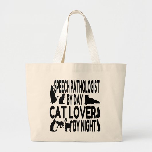 Cat Lover Spraakpatholoog Grote Tote Bag (Voorkant)