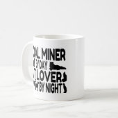 Cat Lover steenkoolmijnwerker Koffiemok (Voorkant links)