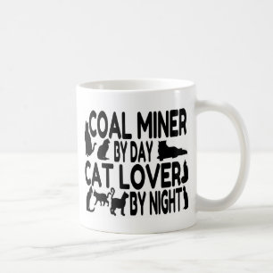 Cat Lover steenkoolmijnwerker Koffiemok