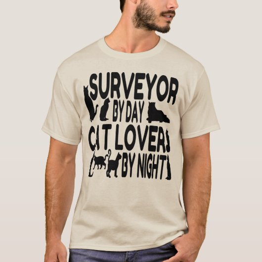 Cat Lover Surveyor T-shirt (Voorkant)