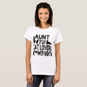 Cat Lover tante T-shirt (Voorkant volledig)