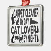 Cat Lover tapijtreiniger Metalen Ornament (Links)