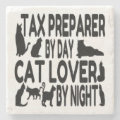 Cat Lover Tax Preparer Stenen Onderzetter (Voorkant)
