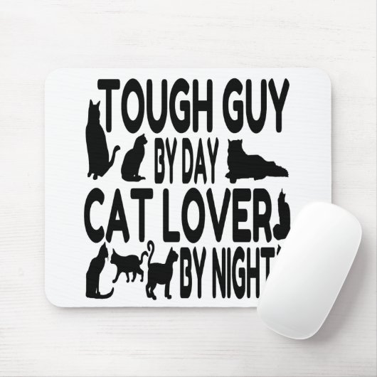 Cat Lover Tough Guy Muismat (Met muis)