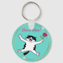 Cat Lover Tuxedo Cat have Fun