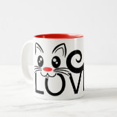 Cat Lover Tweekleurige Koffiemok (Voorkant links)