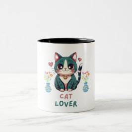 Cat Lover Tweekleurige Koffiemok
