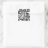 Cat Lover uitgeschakeld Vierkante Sticker (Tas)