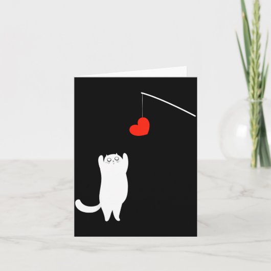 Cat Lover Valentine's Day Animal Affection Love Fu Kaart (Voorkant)