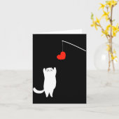 Cat Lover Valentine's Day Animal Affection Love Fu Kaart (Gele Bloem)